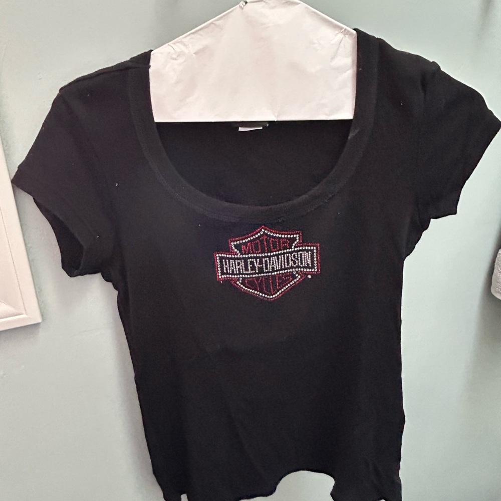 Harley-Davidson Virginia Beach Black Tee with Bling Logo